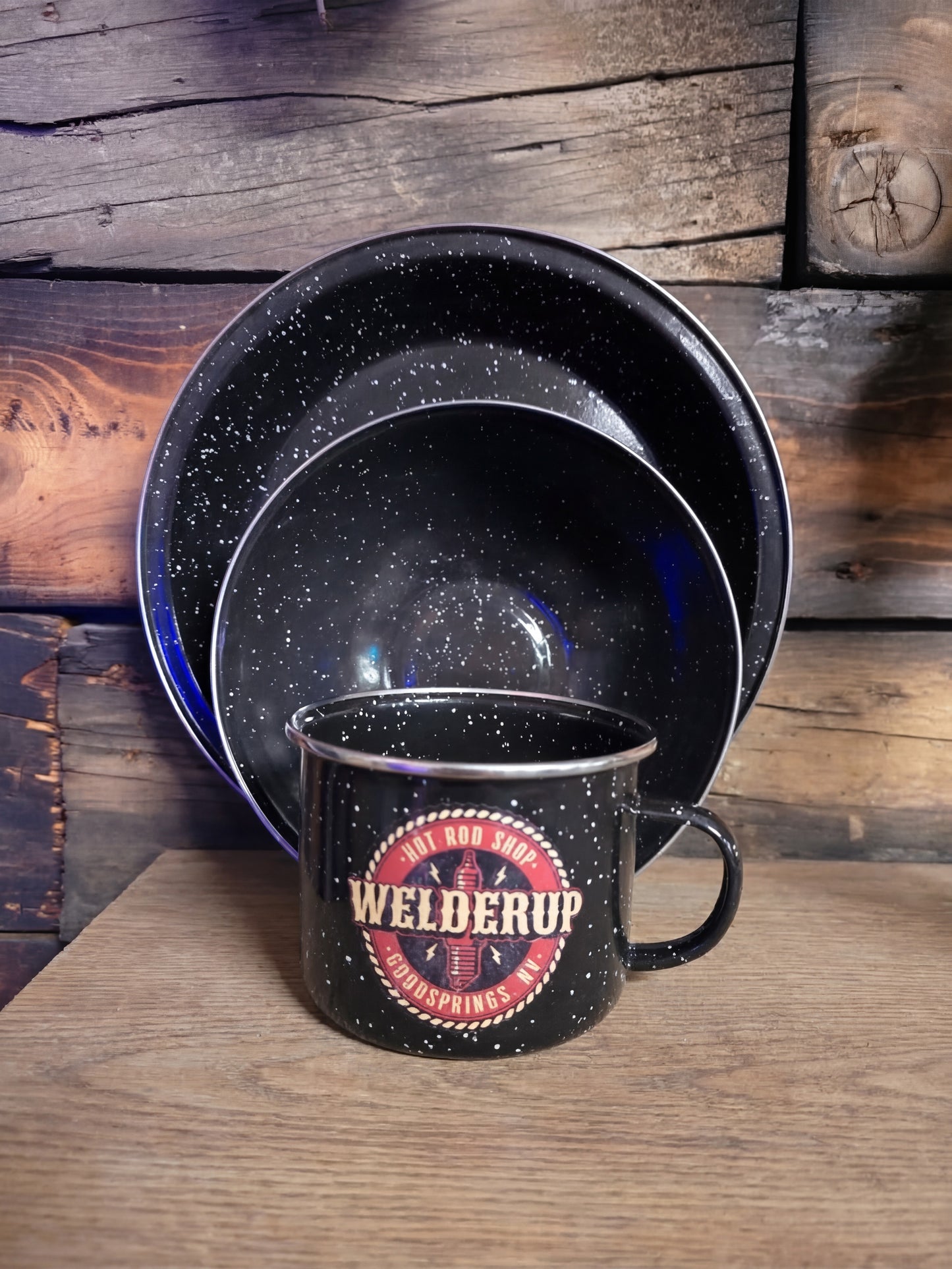 Welder Up Enamel Camping 16 oz. Camping Mug
