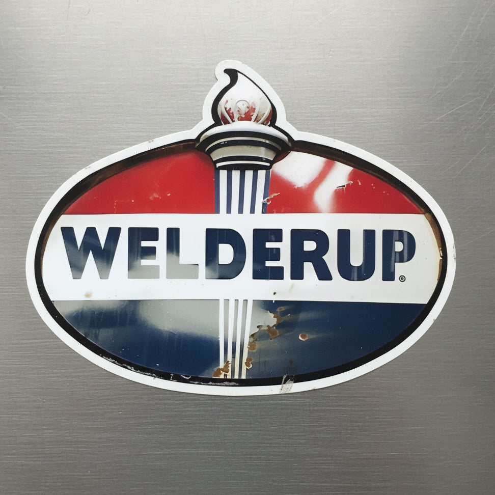 Welder Up Fuel Sign Logo Die Cut Magnet
