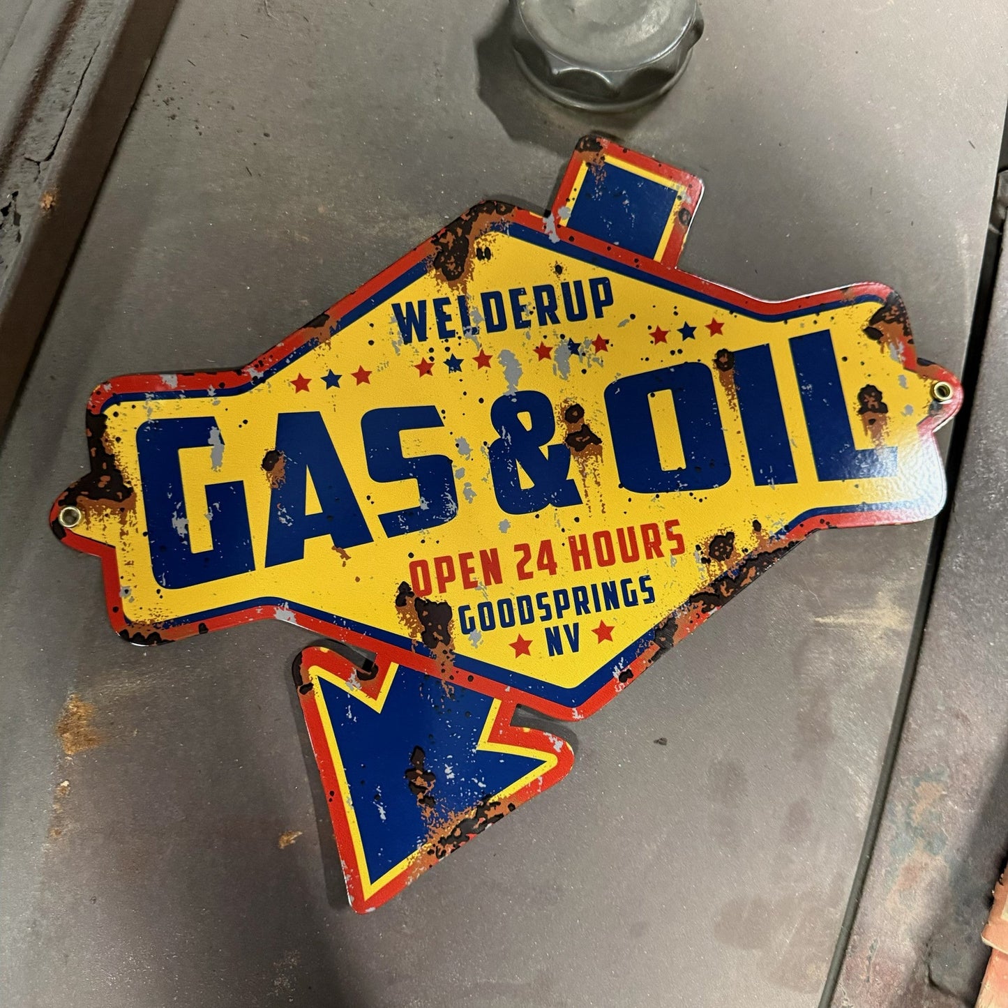Welder Up Gas & Oil Metal Sign 10.5" X 12"