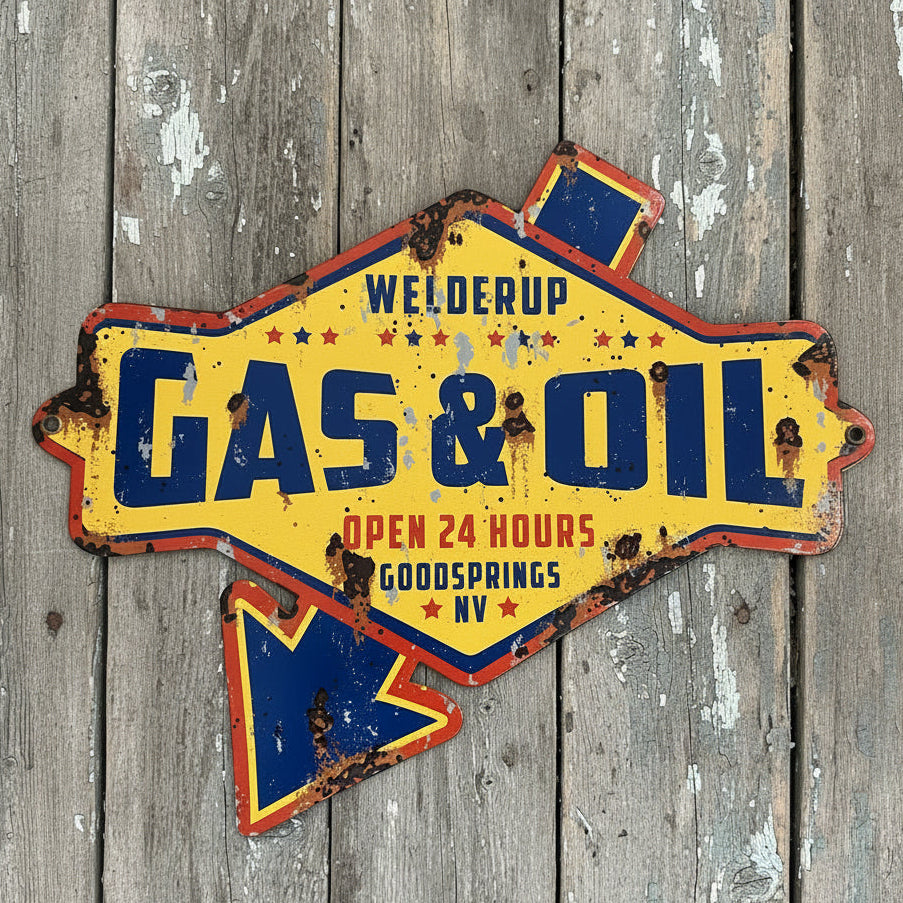 Welder Up Gas & Oil Metal Sign 10.5" X 12"