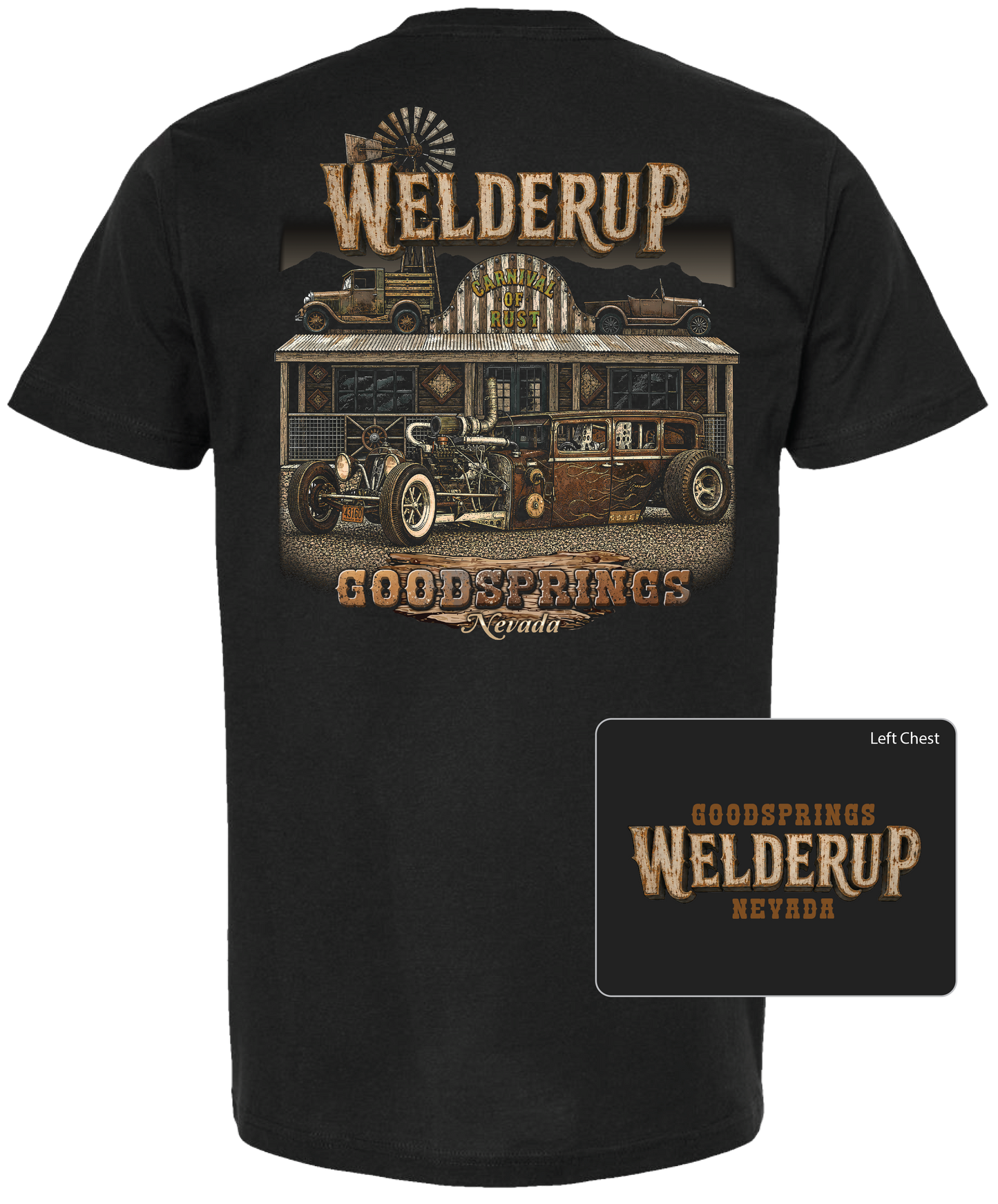 Welder Up Goodsprings Storefront Black T-Shirt