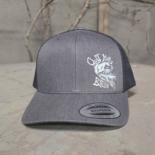 Welder Up QYB Wolf Dark Heather Grey Curve Bill Hat