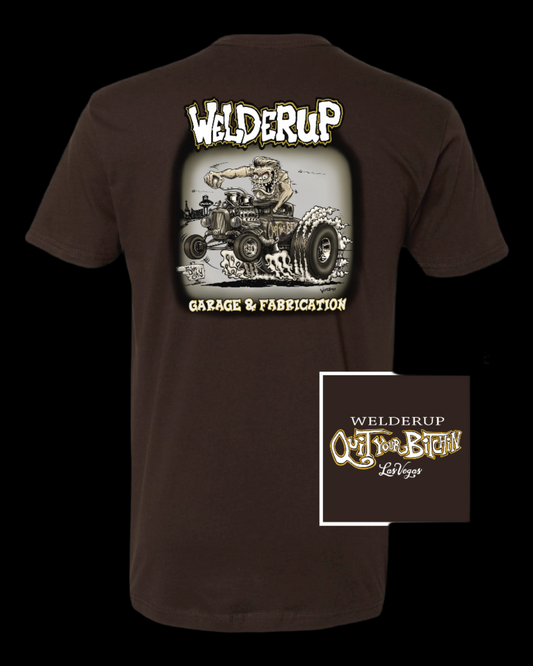 Welder Up QYB Cartoon Dark Chocolate T-Shirt