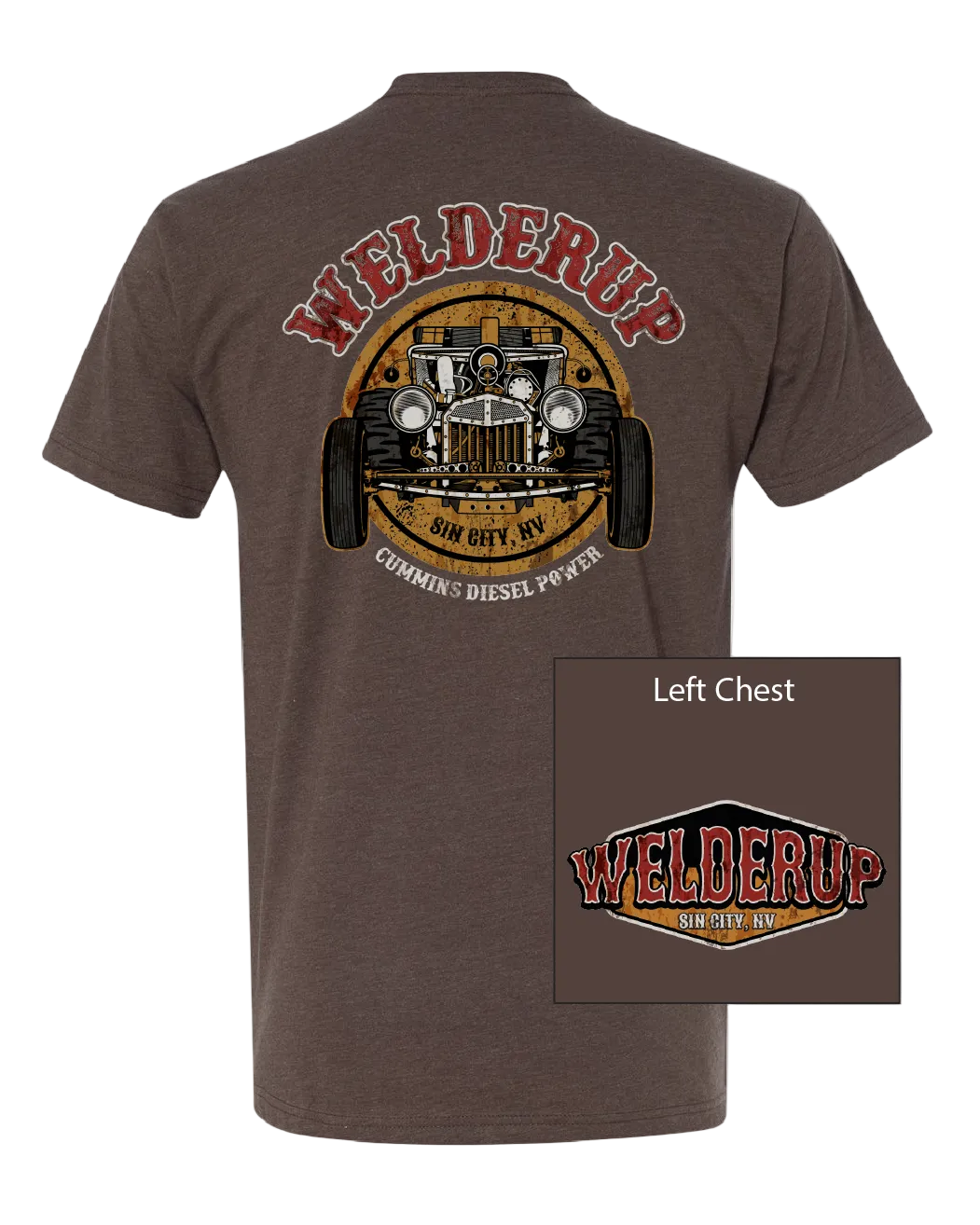 Welder Up D-Rod Cummins Diesel Power Espresso T-Shirt