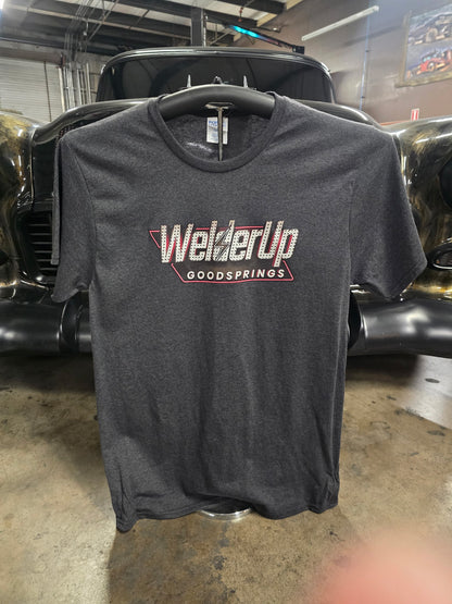 Welder Up Fallout Logo Black Heathered T-Shirt