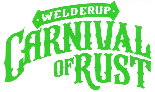 Welder Up "Carnival of Rust" Decal 6 1/2" X 4" (More Colors)