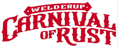 Welder Up "Carnival of Rust" Decal 10" X 4" (More Colors)