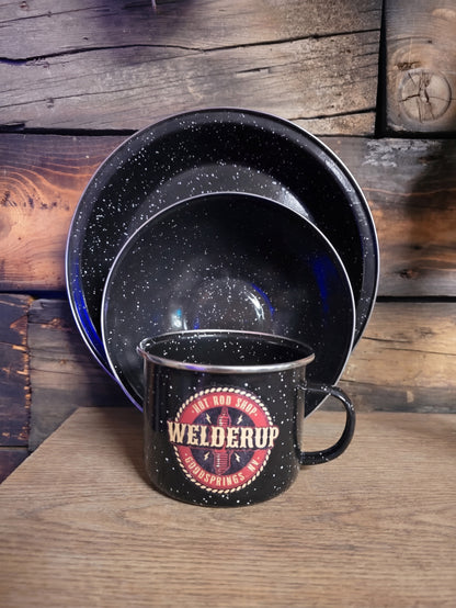 Welder Up Enamel Camping 16 oz. Camping Mug