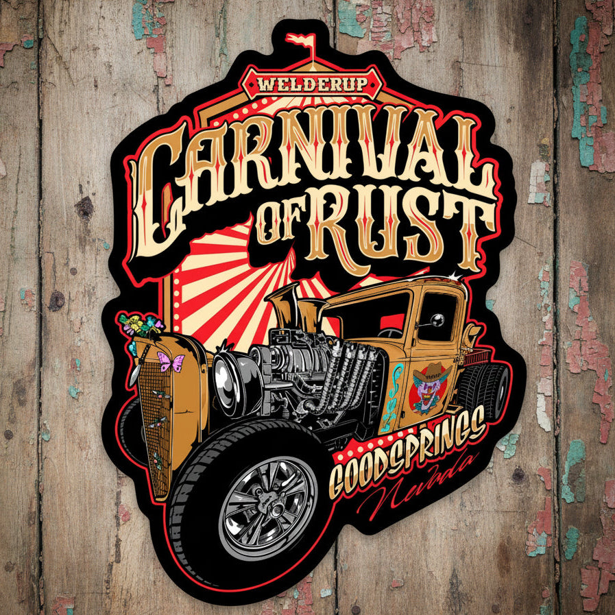 Welder Up Carnival of Rust 12" Metal Sign