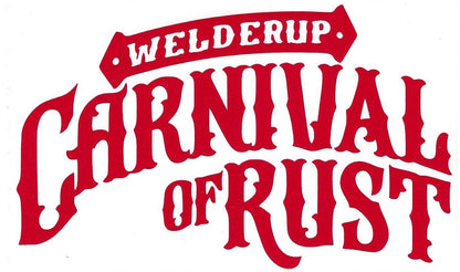 Welder Up "Carnival of Rust" Decal 6 1/2" X 4" (More Colors)