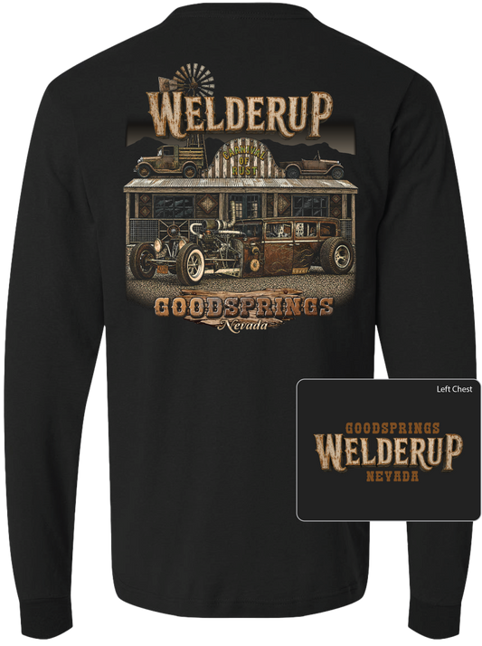 Welder Up Goodsprings Storefront Black Long Sleeve T-Shirt