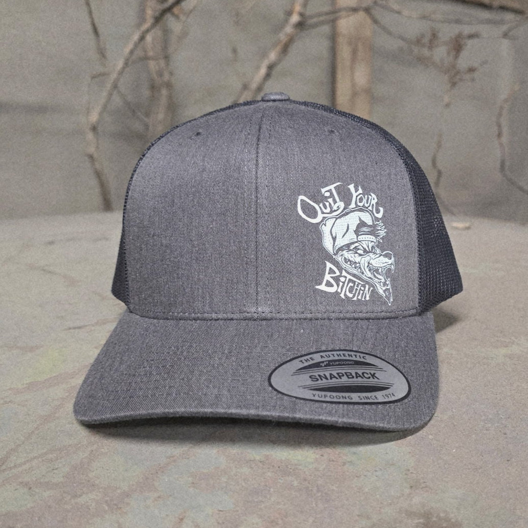 Welder Up QYB Wolf Dark Heather Grey Curve Bill Hat