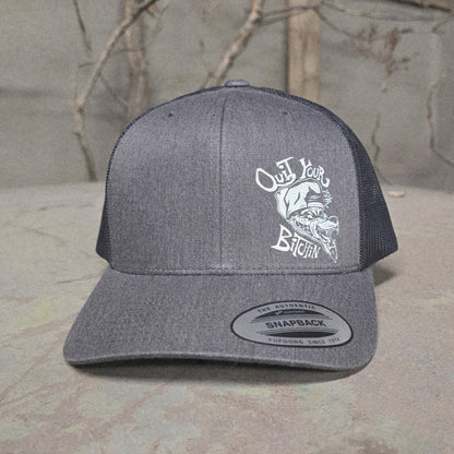Welder Up QYB Wolf Dark Heather Grey Curve Bill Hat