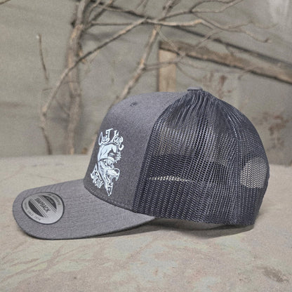 Welder Up QYB Wolf Dark Heather Grey Curve Bill Hat