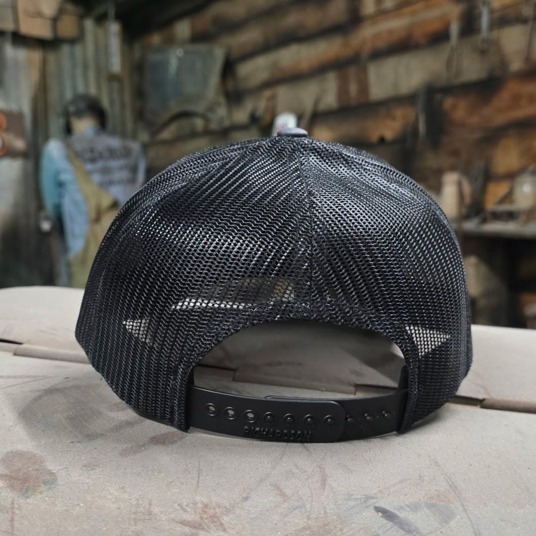 Welder Up Let's Ride Richardson Curve Bill Charcoal/Black Trucker Hat