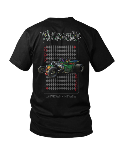 Welder Up Joker Rod Playing Card Black T-Shirt