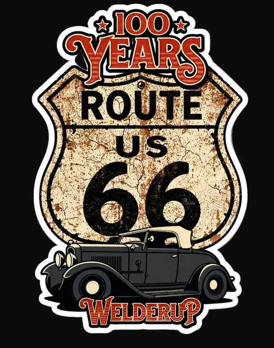 Welder Up 100 Years Route 66 Sticker