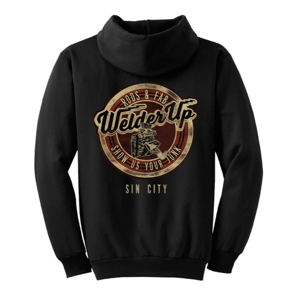 Welder Up Sin City Motor Black Hooded Sweatshirt