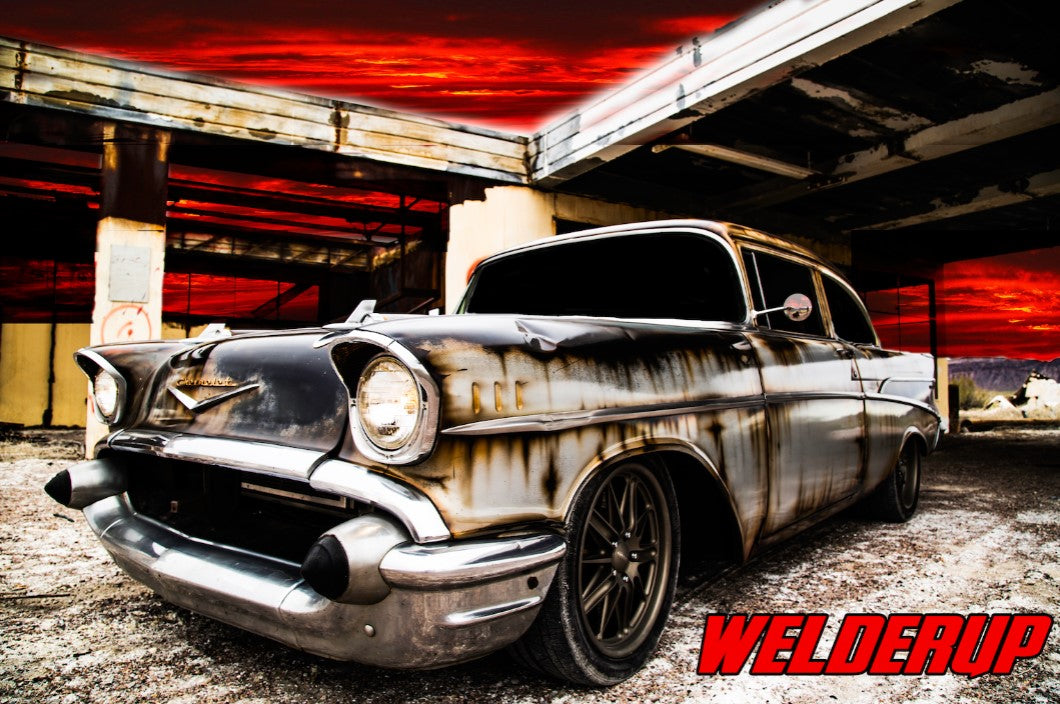 Steve Darnell Autographed 11" X 7.5" 1957 Chevy Red Sky Photo