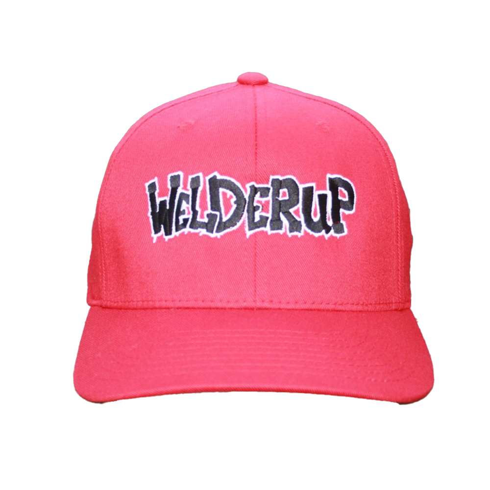 Welder Up Logo Flexfit Cap in Red