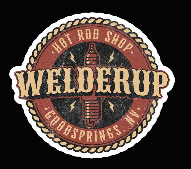 Welder Up Western Spark Plug Sticker