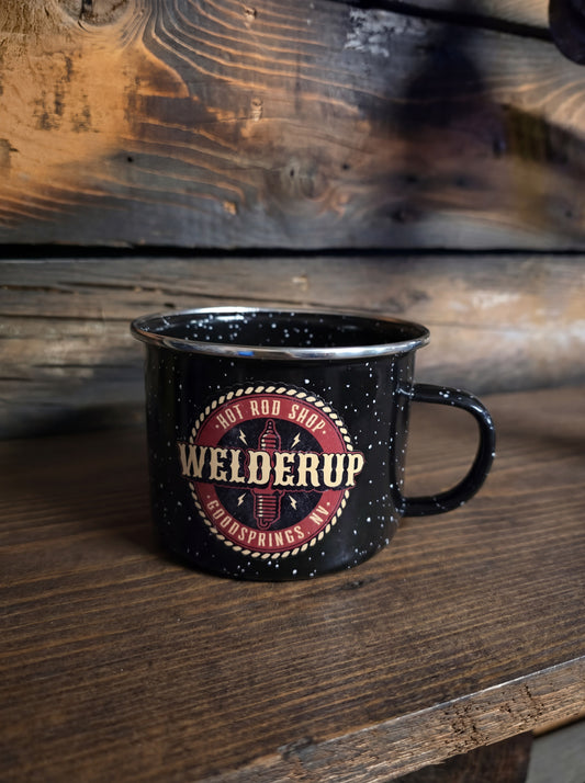 Welder Up Enamel Camping 16 oz. Camping Mug