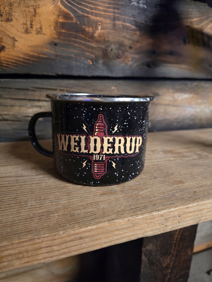 Welder Up Enamel Camping 16 oz. Camping Mug