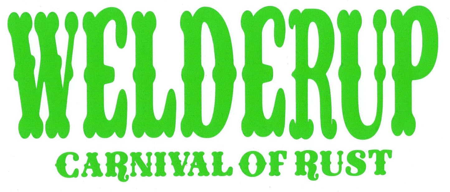 Welder Up "Carnival of Rust" Decal 10" X 4" (More Colors)