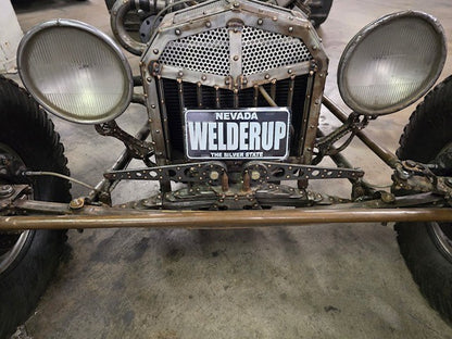 WelderUp Black Aluminum Novelty License Plate