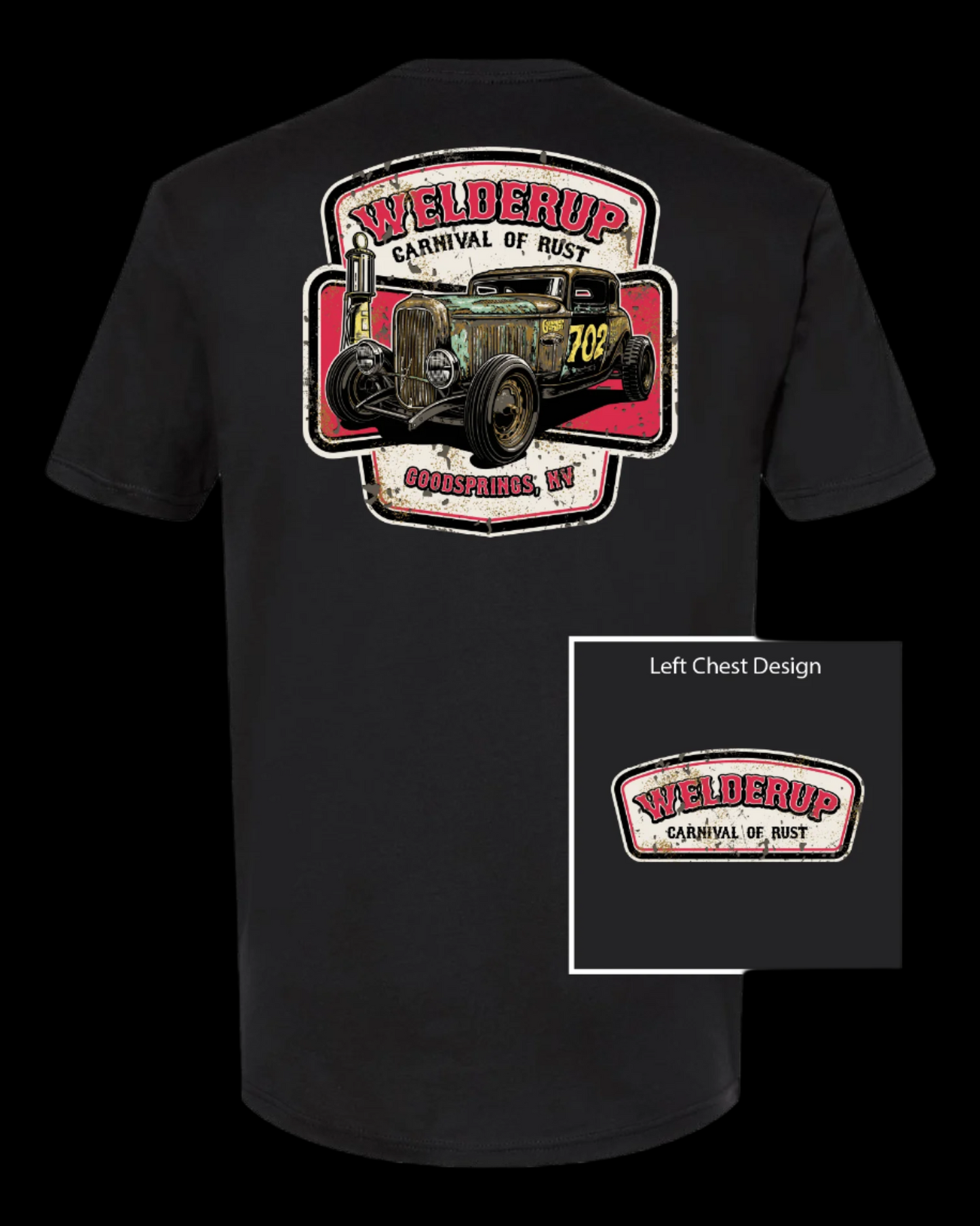 Welder Up 702 Gunners Mate "Carnival of Rust" T-Shirt  (Red)
