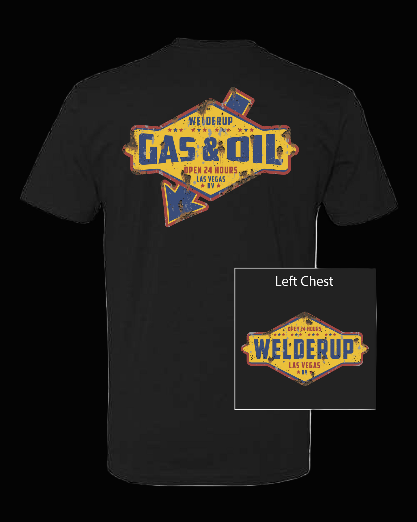 Welder Up Gas & Oil Black T-Shirt