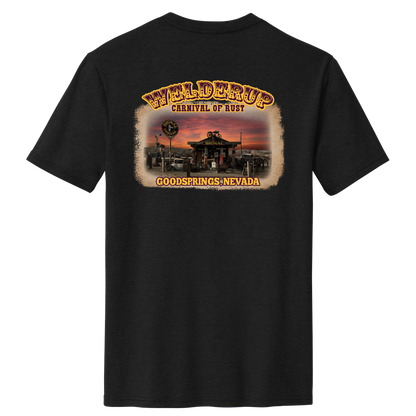 "CLOSE OUT" Welder Up Goodsprings Gas Station Black T-Shirt