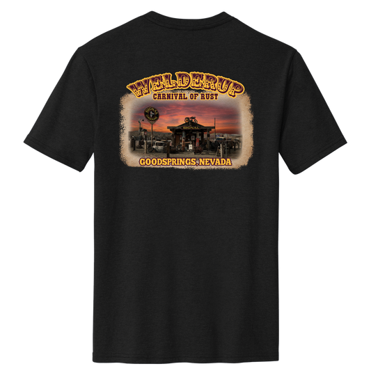 "CLOSE OUT" Welder Up Goodsprings Gas Station Black T-Shirt