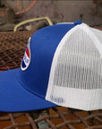 Welder Up Embroidered Fuel Sign Patch on Blue/White Adjustable Hat