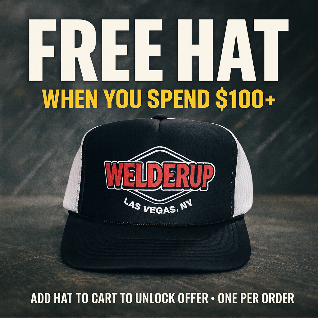 GIFT WITH PURCHASE OF $100 OR MORE - Welder Up Red Logo Foam Hat