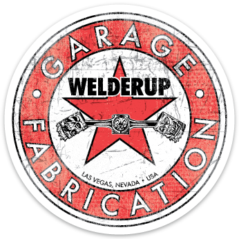 Welder Up Round Star Logo Sticker
